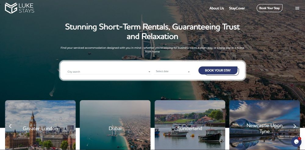 Luke Stays - Short-Term Rental Booking Website Using Cloud Microservices